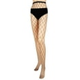 thumbnail image 6 of 3Pairs Women Patterned Fishnet Tights Black Fishnets Net Stockings Pantyhose, 6 of 8