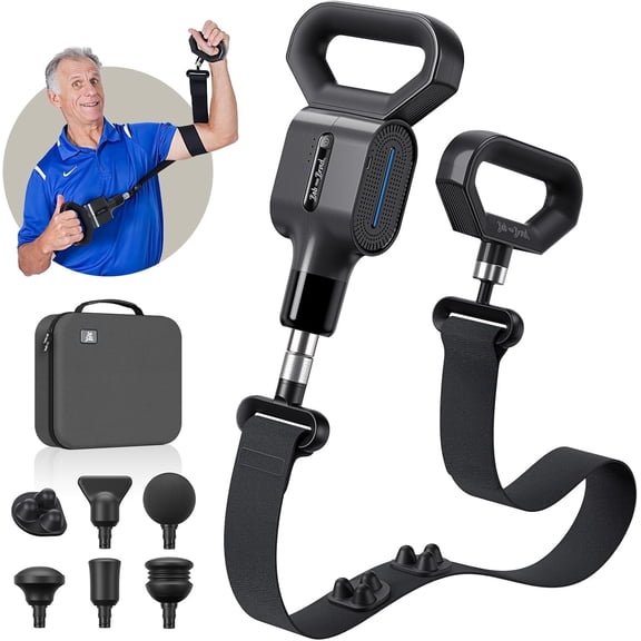 BOB AND BRAD Massage Gun&Adjustable Massage Belt for Muscle Relaxtion,Pain Relief,Dual-Purpose Deep Tissue sWave 2-in-1 Massage Gun with Strapfor Athletes, Therapists &Everyone