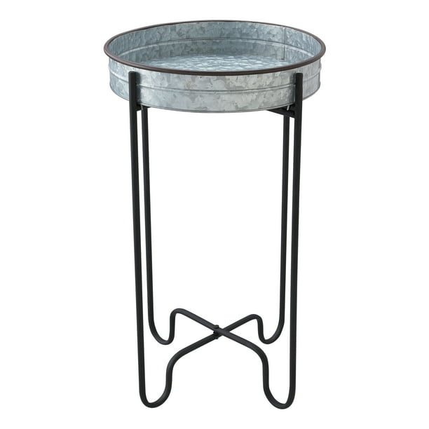 Better Homes & Gardens 12.6 in Galvanized Metal Plant Stand Walmart