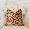 thumbnail image 2 of Plutus Sacred Shield Red and Beige Luxury Throw Pillow 12"L x20"W, 2 of 3