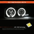 thumbnail image 4 of AKKON - For GMC Sierra Yukon Denali Pickup Smoke LED Ring Projector Replacement Headlights Left/Right, 4 of 6