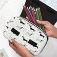 thumbnail image 7 of Hirioo Dachshund Dog for Large Grid Mesh Pencil Case with Zipper Stationery Organizer Case, 7 of 7