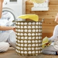 thumbnail image 5 of Stylish Patterned Linen Laundry Hamper Large Open Top Breathable Fabric For Bedroom Bathroom Durable And Easy Design, 5 of 5
