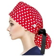 thumbnail image 2 of Scrub Cap With Buttons Bouffant Hat With Sweatband for Womens and Mens, 2 of 9