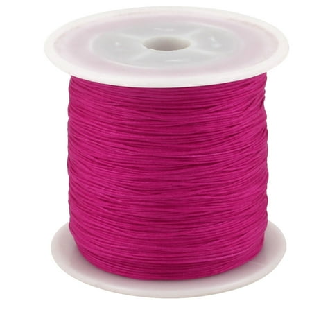 Knotted Cord - Home Nylon DIY Art Craft Braided Chinese Knot Cord String Rope Fuchsia 153 Yards