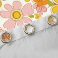 thumbnail image 4 of Manfei Retro Rustic Flower Curtains Pack of 2 (42x84 Each),Cute Daisy Curtains Blackout,Beige Orange Pink Bedroom Curtains For Girls Kids,Super Cozy Room Decor, 4 of 6