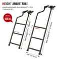 thumbnail image 6 of AA Product Tailgate Ladder Foldable Pickup Truck Tailgate Ladder Universal Accessories for Truck Easy Install Durable Steel Omni-Directional Ladder Rack Capacity 300 lbs(USPTO Patent Pending), 6 of 8