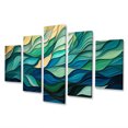 thumbnail image 2 of Designart "Gleaming Ink in Green and Yellow I" Abstract Collages Multipanel Wall Art Set - Modern Green Abstract Gallery Wall Set For Home Decor, 2 of 6