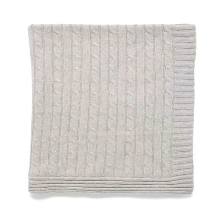 UPC: 0850003666136 | 3 Stories Trading Company Cable Knit Baby Blanket Grey
