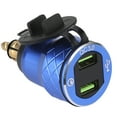 thumbnail image 1 of Enchufe del cargador del puerto USB de la motocicleta de 12V-24V con pantalla LED enchufe de la UE azul Jadeshay A, 1 of 8
