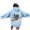 Light Blue*, variant on OSOLU Women's Casual Long Sleeve Hoodie Letter Floral Back Print Kangaroo Pocket Oversized Sweatshirt Beige