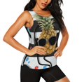thumbnail image 2 of Lsque Pineapple With Black Glasses Printed Workout Tank Tops for Women, Athletic Sports Tank Tops, Compression Sleeveless Dry Fit Shirts,Sleeveless Yoga Shirt-X-Large, 2 of 9