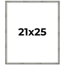 21x25 Frame Silver Grey Distressed Solid Wood Picture Frame | 0.75 Inch Moulding Width | Interior