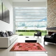 thumbnail image 6 of Ahgly Company Indoor Square Patterned Love Red Area Rugs, 4' Square, 6 of 6