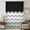 Black Light Grey, variant on Turquoise Chevron Sheer Curtains 45 Inches Long, Geometric Grey Wavy Striped White Light Filering Curtains, Breathable Simi Curtain Privacy Drapes for Kitchen Bathroom Small Window Treatment