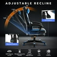 thumbnail image 4 of Garvee Chaise Gaming, Repose-Pieds Rétractable, Soutien Lombaire et Appuie-Tête Réglables, Noir et Bleu, 4 of 8