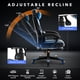 thumbnail image 4 of Garvee Gaming Silla, Reposapiés Retráctil, Lumbar y Reposacabezas Ajustables, Negro y Azul, 4 of 8