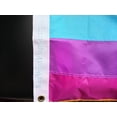 thumbnail image 3 of Embroidered Conch Republic Rainbow Pride LGBTQ Gay Lesbian Flag with Fringe and Canvas Header from Key West, Florida, 3 of 13