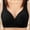 Black, variant on Wireless Bralette for Women Front Closure Breathable Fabric Push Up Bra Full Coverage All-Day Wear Bra 36A