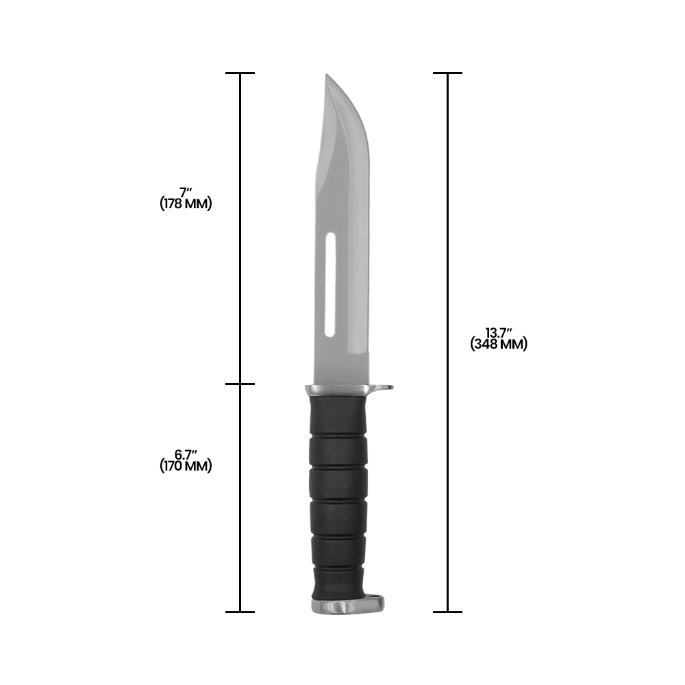 Zenport 14087 Survival/Hunting Bowie Knife with Sheath, 7 Inch Stainless Steel Blade, Black - 3 Pack