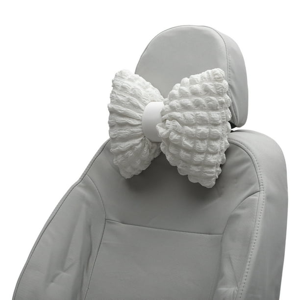 Almohada para reposacabezas de automóvil ergonómica, soporte para cuello, poliéster, espuma de memoria, 2 piezas