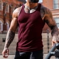 thumbnail image 6 of LEKWK Men's Ribbed Tank Tops Sleeveless Muscle Shirts Scoop Neck Undershirts Slim Fit Gym Workout Bodybuilding Athletic Summer Vest Breathable Tees, 6 of 7
