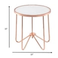 thumbnail image 5 of 22" X 22" X 22" Frosted Glass And Rose Gold End Table, 5 of 5