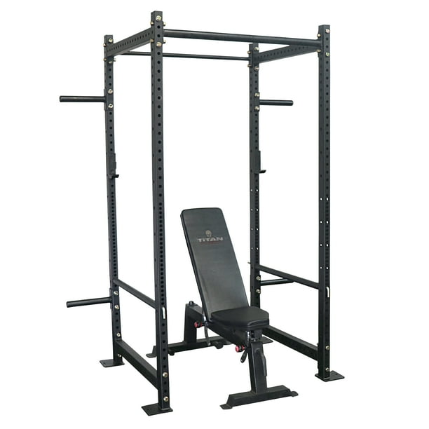 Titan T3 Series Tall Power Rack & Incline Bench Combo 36" Depth V2