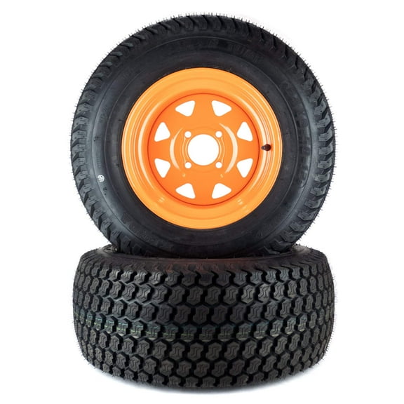 (2) Super Turf Tire Assemblies 24x9.50-12 Scag Tiger Cat and Wildcat 52" 484106