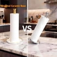 thumbnail image 2 of Paper Towel Holder Countertop,Kitchen Paper Towels Holder with Weighted Ceramic Base, Golden Paper Towel Holders for Standard and Large Size Rolls$$Home Decor, Kitchen, & Other, 2 of 7