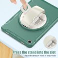 thumbnail image 3 of Dteck Case for Samsung Galaxy A9 Plus 11-inch 2023 (X210,X215,X216,X218),Heavy Duty Armor 3-Layer Protection Case Rotating Kickstand Cover with Hand Strap,Emeraldgreen, 3 of 8