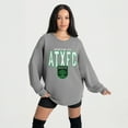 thumbnail image 3 of Women's Gameday Couture  Gray Austin FC Oversized Pure Motion Corded Sweatshirt, 3 of 7