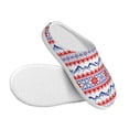 thumbnail image 3 of Picia red blue Snow Mountain for Women's Lamb-hug Comfy Fleece House Slippers Memory Foam, Slip-on House Shoes Indoor Outdoor-35/36, 3 of 7