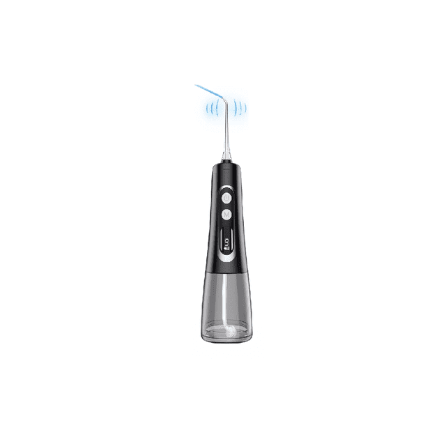 Irrigador Bucal Limpiador Dientes Eléctrico Con 4 Boquillas gris/negro