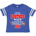 thumbnail image 3 of Inktastic Little Brother and Biggest Fan- Baseball Glove and Bat Boys Toddler T-Shirt, 3 of 5