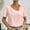 Pink, variant on ECZHAW Women's Elegant Asymmetrical Neck Puff Sleeve Blouse Short Sleeve Blouse Tops