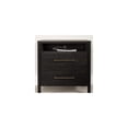 thumbnail image 2 of HomeStock Nordic Haven 2-Drawer Nightstand Rubbed Black 21.75" x 19" x 31.5" - Modern Bedside Table with Cord Management, 2 of 12