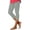 A-Grey1062, variant on Womens Solid Basic Capri form Fitting Calf Length Elastic Waist Legging Stretchy Athletic Workout Leggings
