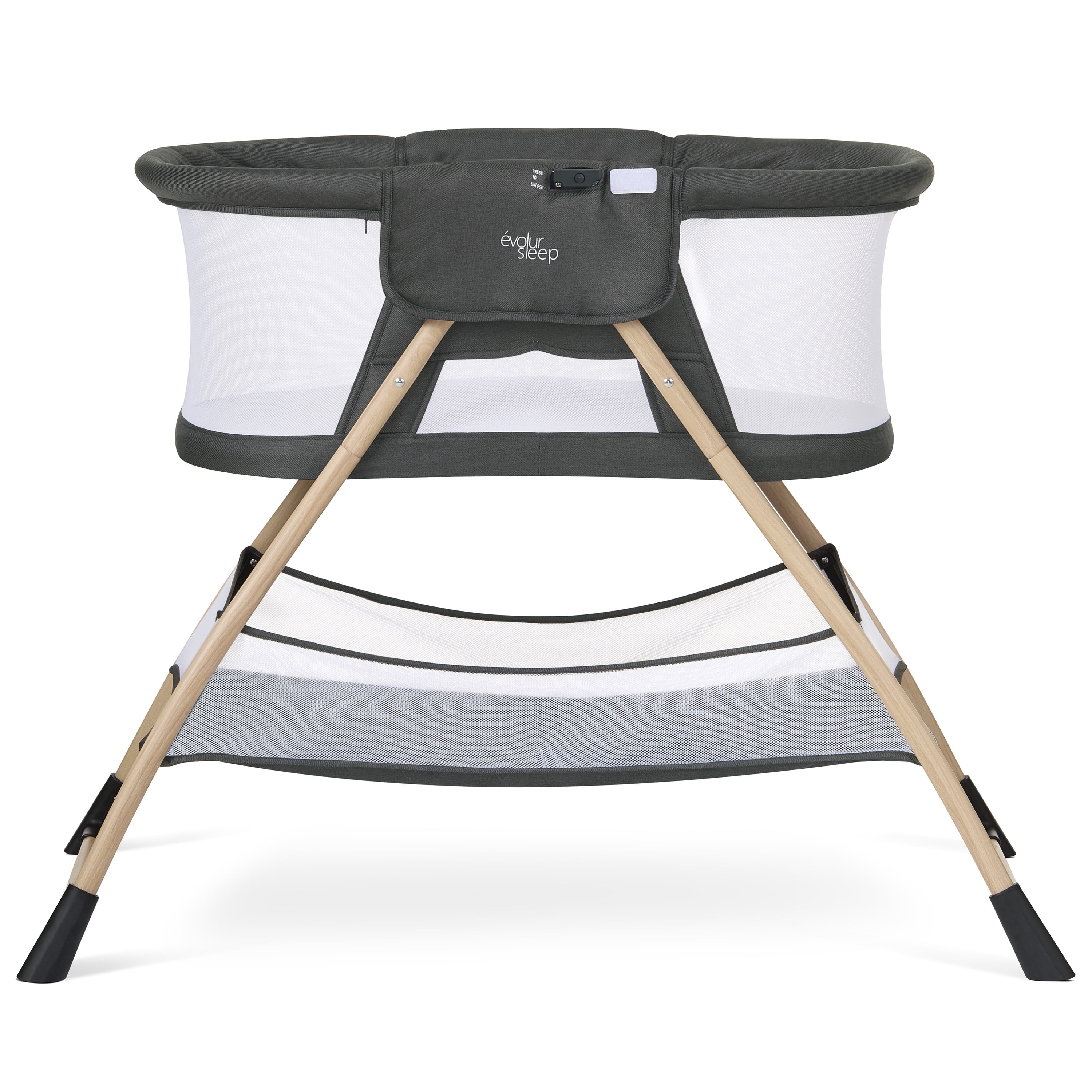 Evolur Cozy Dreamer Bassinet, Black