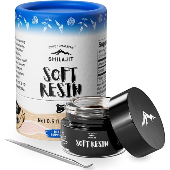 Pure Himalayan Shilajit, Soft Resin, Ayurvedic Rasayana Rejuvenation, Natural Source of Fulvic Acid, Includes Measuring Spoon - 15 ml / 0.5 fl oz