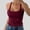 W10-Brick Red, variant on Ulitacool Summer Tank Tops For Women Spaghetti Strap Round Neck Ribbed Slim Fitted Camisole Basic Sleeveless Layering Shirts Leisure Wear Xs Wine