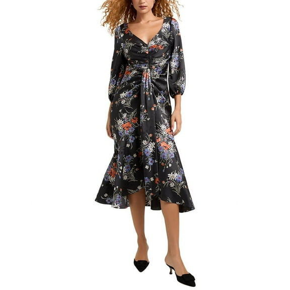 Cinq à Sept womens Three Quarter Sleeve Walker Dress, 0