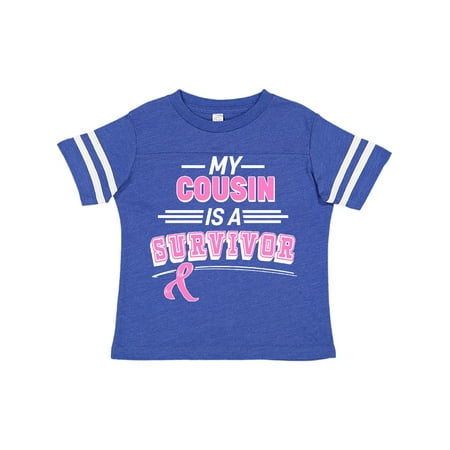 

Inktastic My Cousin is a Survivor Breast Cancer Awareness Gift Toddler Boy or Toddler Girl T-Shirt