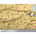 thumbnail image 3 of Soimoi Yellow Heavy Satin Fabric Lips & Lipstick Fashion Fabric Prints By Yard 54 Inch Wide, 3 of 3