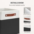 thumbnail image 3 of ENLOY Fabric Cube Storage Organizer Bins, 13x13 inch - 4 Pack Foldable Storage Cube Bins for Shelves, Large Capacity Storage Boxes with Leather Handle, Black, 3 of 7