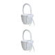 thumbnail image 4 of Cateissary Flower Basket Portable Lightweight Simple Durable Simple Elegant Holder Accessory Wedding Tear Ornaments Resistant Soft 2Conjunto, 4 of 6