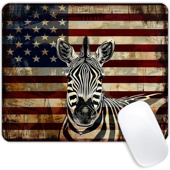 Square Mouse Pad Fierce Eagle and National Flag ,Gaming Mouse Pads for Desk,Soft Computer Waterproof Non-Slip Mouse Mat
