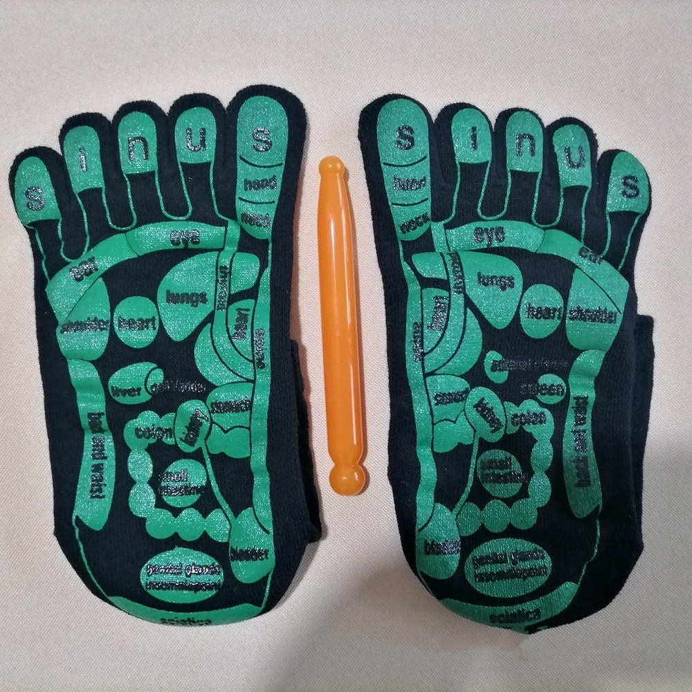 Acupressure Reflexology Socks Yoga Foot Massage Foot Point Diagram