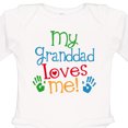 thumbnail image 4 of Inktastic My Granddad Loves Me Boys or Girls Long Sleeve Baby Bodysuit, 4 of 5