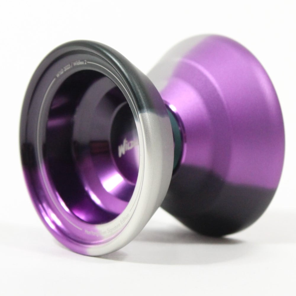 W1LD (Worldwide 1nnovative Leading Design) Wildless 2 Yo-Yo - 6061 Aluminum Monometal YoYo (Black Purple Silver Fade)